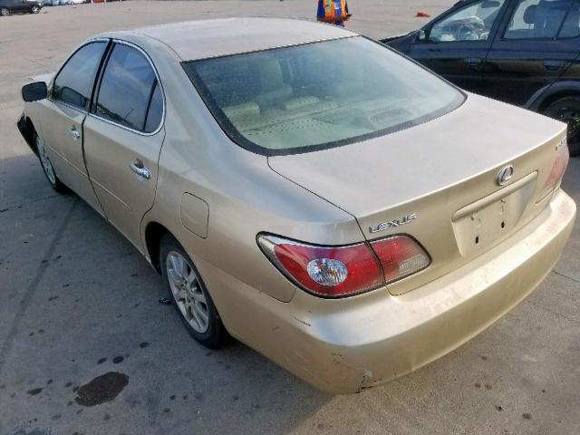 JTHBF30G030149730 - 2003 LEXUS ES 300 GOLD photo 3