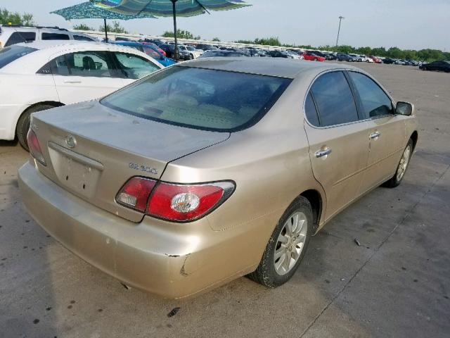 JTHBF30G030149730 - 2003 LEXUS ES 300 GOLD photo 4