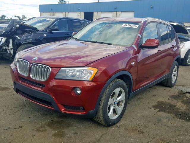 5UXWX5C56CL717949 - 2012 BMW X3 XDRIVE2 RED photo 2