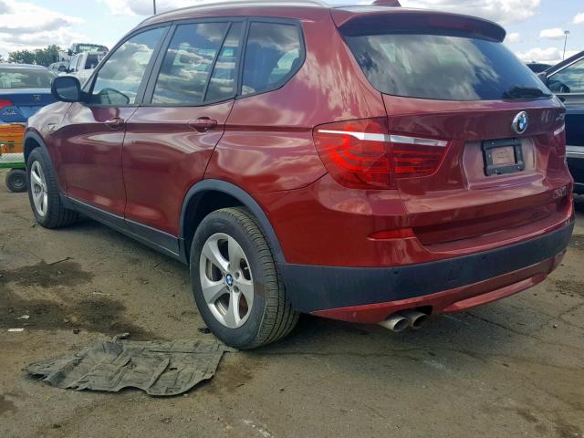 5UXWX5C56CL717949 - 2012 BMW X3 XDRIVE2 RED photo 3