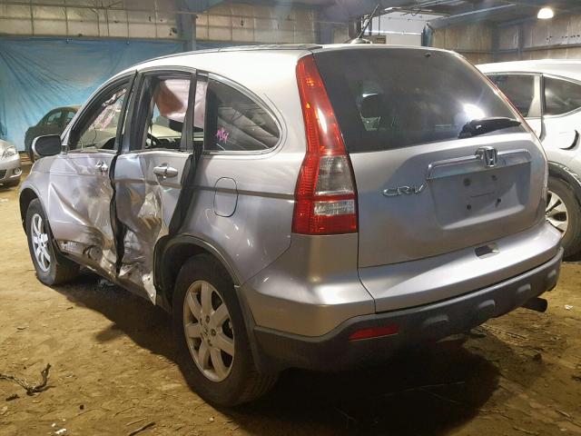 JHLRE48758C077915 - 2008 HONDA CR-V EXL SILVER photo 3