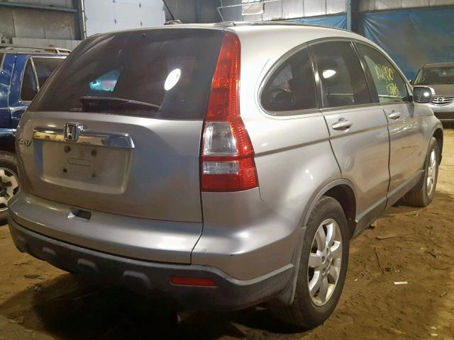 JHLRE48758C077915 - 2008 HONDA CR-V EXL SILVER photo 4