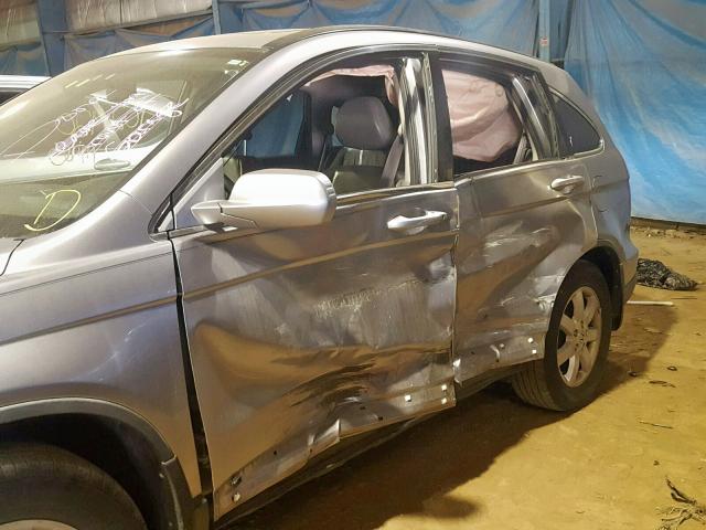 JHLRE48758C077915 - 2008 HONDA CR-V EXL SILVER photo 9