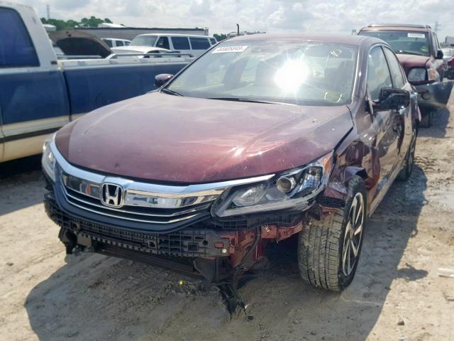 1HGCR2F95GA164158 - 2016 HONDA ACCORD EXL MAROON photo 2