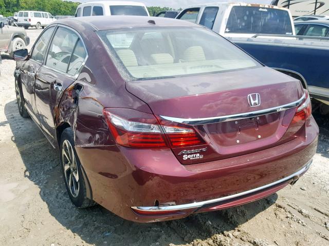 1HGCR2F95GA164158 - 2016 HONDA ACCORD EXL MAROON photo 3