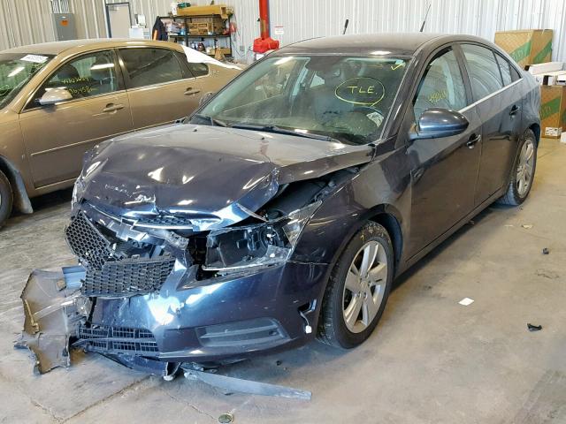 1G1P75SZ5E7415566 - 2014 CHEVROLET CRUZE BLACK photo 2