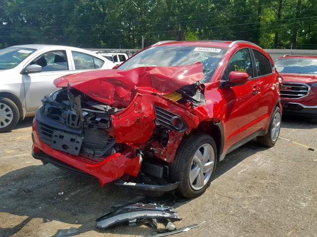 3CZRU6H51KM706936 - 2019 HONDA HR-V EX RED photo 2