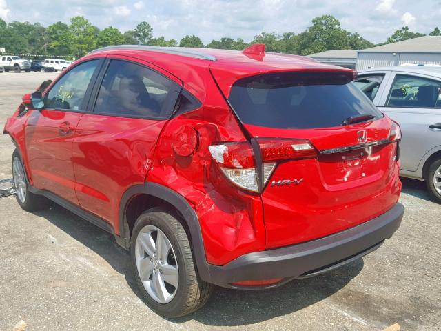 3CZRU6H51KM706936 - 2019 HONDA HR-V EX RED photo 3