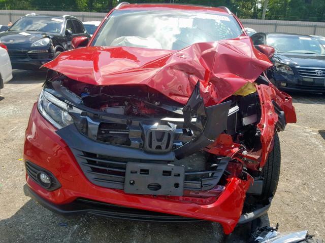 3CZRU6H51KM706936 - 2019 HONDA HR-V EX RED photo 9