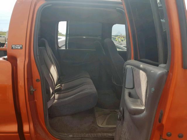 1B7GL2AX8YS648456 - 2000 DODGE DAKOTA QUA ORANGE photo 6