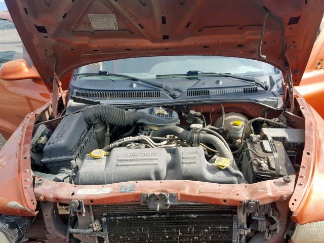 1B7GL2AX8YS648456 - 2000 DODGE DAKOTA QUA ORANGE photo 7