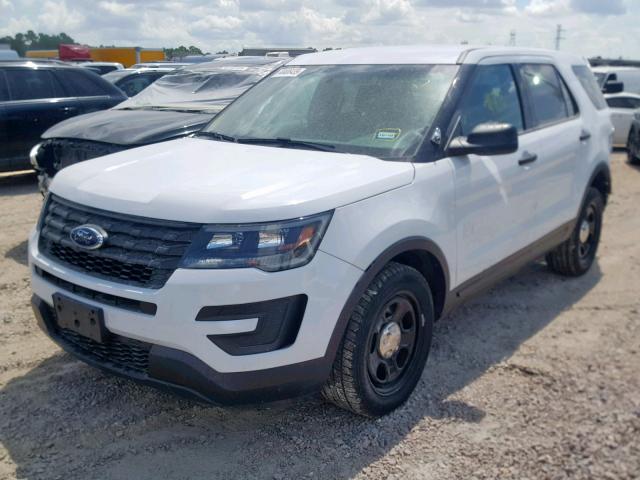 1FM5K8AR3HGA94806 - 2017 FORD EXPLORER P WHITE photo 2