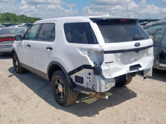 1FM5K8AR3HGA94806 - 2017 FORD EXPLORER P WHITE photo 3