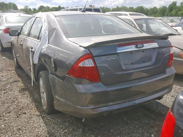 3FAHP0JG9BR280519 - 2011 FORD FUSION SEL GRAY photo 3