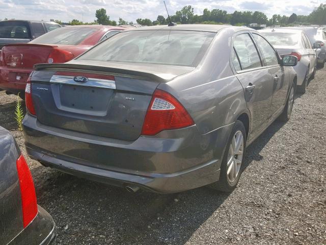 3FAHP0JG9BR280519 - 2011 FORD FUSION SEL GRAY photo 4