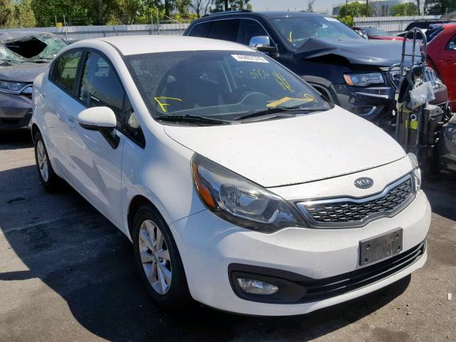 KNADN4A3XC6045075 - 2012 KIA RIO EX WHITE photo 1