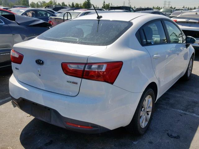 KNADN4A3XC6045075 - 2012 KIA RIO EX WHITE photo 4