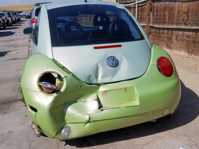 3VWCP21C82M403122 - 2002 VOLKSWAGEN NEW BEETLE მწვანე ფოტო 9