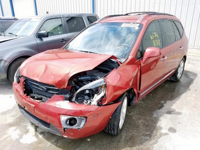 KNAFG526877115982 - 2007 KIA RONDO LX RED photo 2