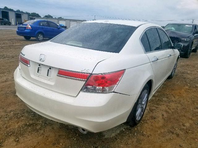 1HGCP3F82BA011524 - 2011 HONDA ACCORD EXL WHITE photo 4