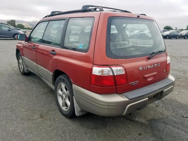 JF1SF65541H758057 - 2001 SUBARU FORESTER S MAROON photo 3