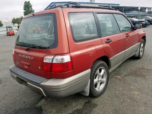 JF1SF65541H758057 - 2001 SUBARU FORESTER S MAROON photo 4
