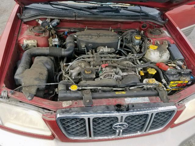 JF1SF65541H758057 - 2001 SUBARU FORESTER S MAROON photo 7