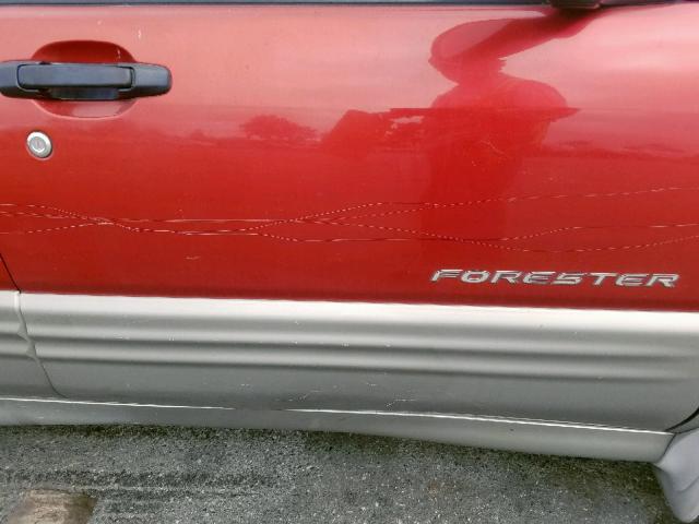 JF1SF65541H758057 - 2001 SUBARU FORESTER S MAROON photo 9