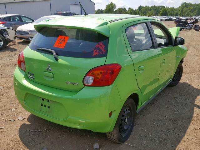 ML32A3HJ8FH006436 - 2015 MITSUBISHI MIRAGE DE GREEN photo 4