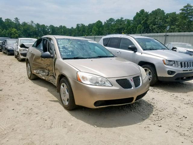 1G2ZF58B674153434 - 2007 PONTIAC G6 VALUE L TAN photo 1