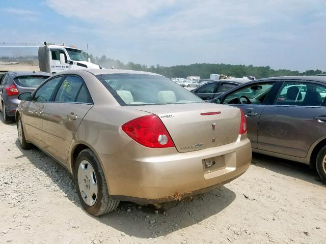 1G2ZF58B674153434 - 2007 PONTIAC G6 VALUE L TAN photo 3