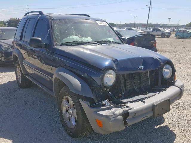 1J4GL48K05W500385 - 2005 JEEP LIBERTY SP BLUE photo 1