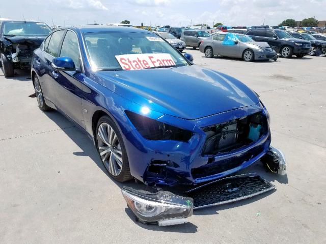 JN1EV7AP1KM515437 - 2019 INFINITI Q50 LUXE BLUE photo 1