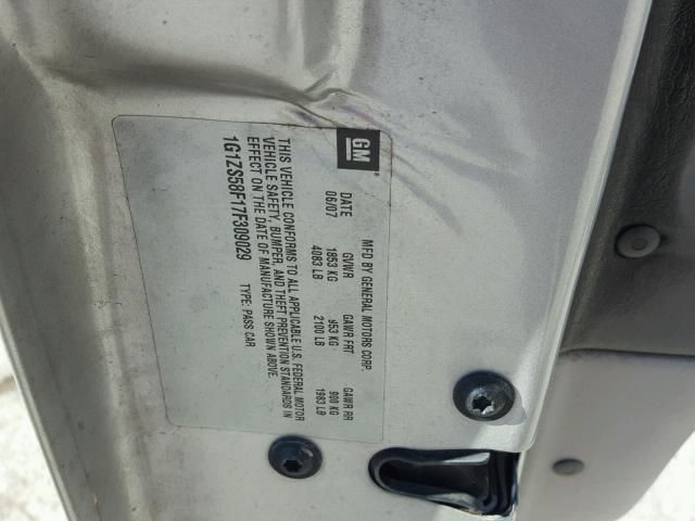 1G1ZS58F17F309029 - 2007 CHEVROLET MALIBU LS 银色 照片 10