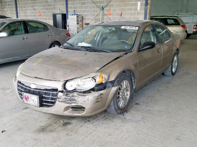 1C3EL46R04N271325 - 2004 CHRYSLER SEBRING LX GOLD photo 2