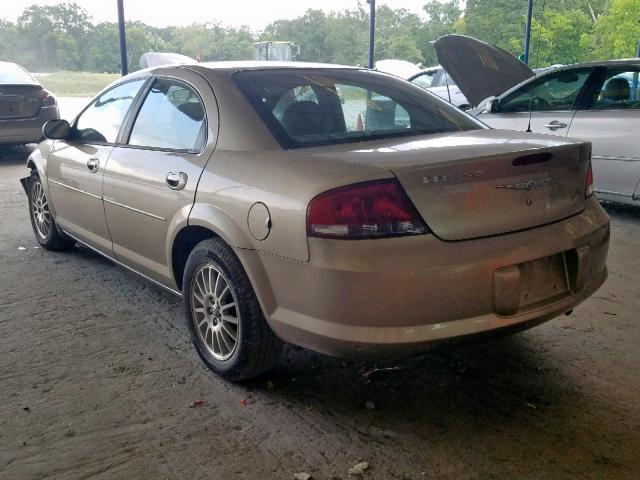 1C3EL46R04N271325 - 2004 CHRYSLER SEBRING LX GOLD photo 3