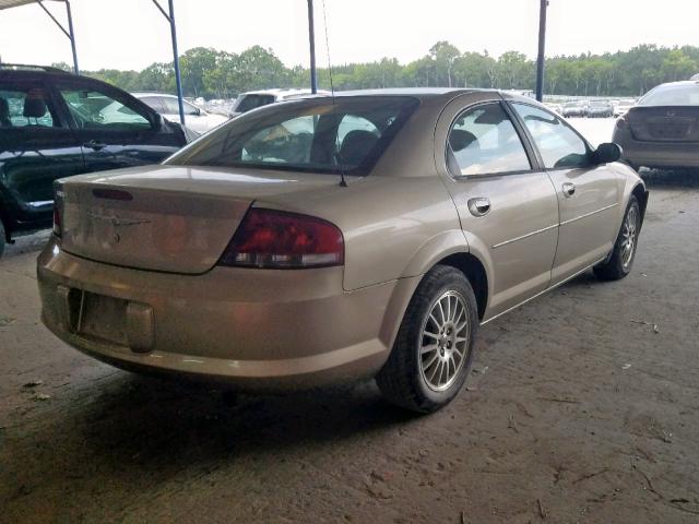 1C3EL46R04N271325 - 2004 CHRYSLER SEBRING LX GOLD photo 4