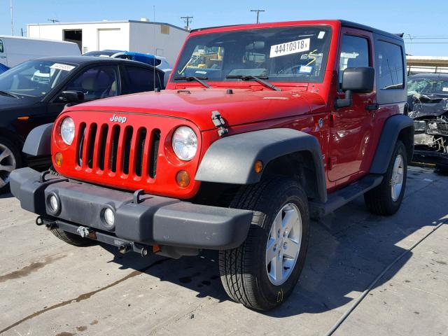 1J4AA2D14AL195921 - 2010 JEEP WRANGLER S RED photo 2