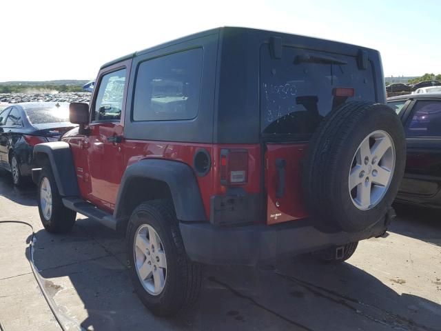 1J4AA2D14AL195921 - 2010 JEEP WRANGLER S RED photo 3