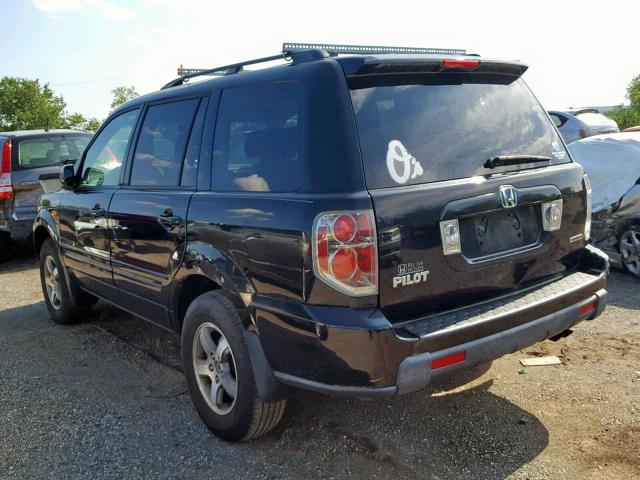 5FNYF18368B051750 - 2008 HONDA PILOT SE BLACK photo 3