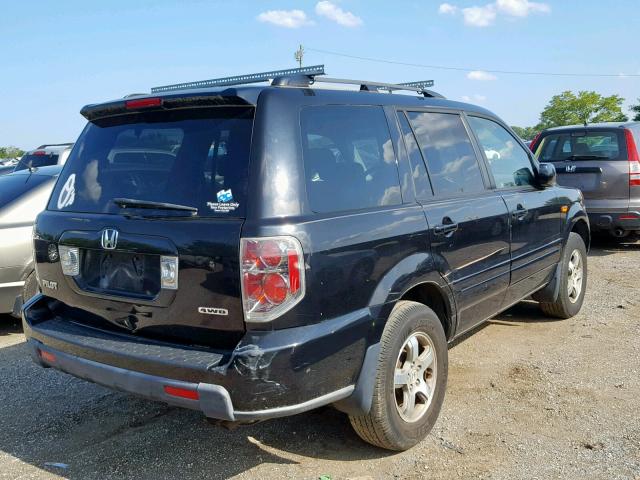 5FNYF18368B051750 - 2008 HONDA PILOT SE BLACK photo 4