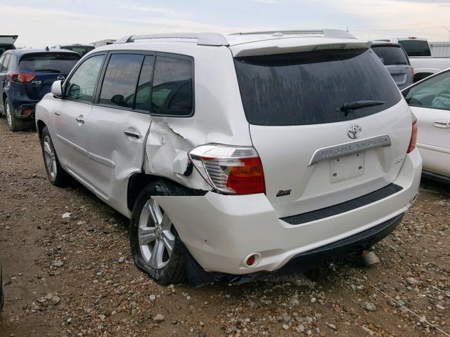 5TDDK3EH9AS020547 - 2010 TOYOTA HIGHLANDER WHITE photo 3