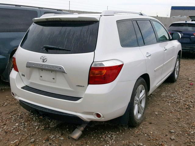 5TDDK3EH9AS020547 - 2010 TOYOTA HIGHLANDER WHITE photo 4