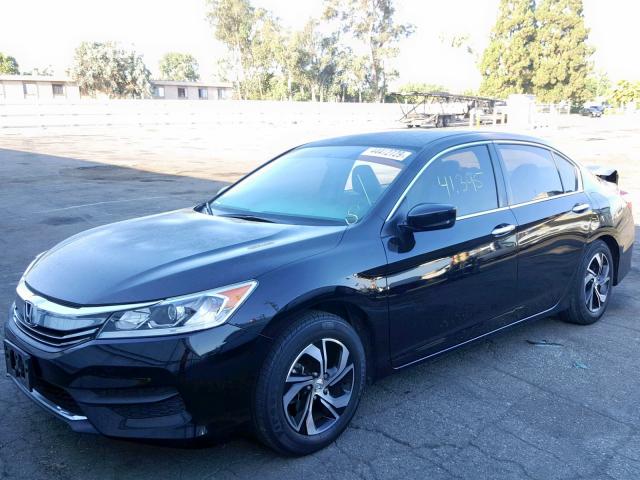 1HGCR2F35GA165452 - 2016 HONDA ACCORD LX BLACK photo 2