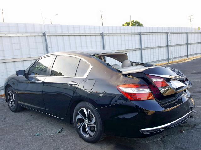 1HGCR2F35GA165452 - 2016 HONDA ACCORD LX BLACK photo 3