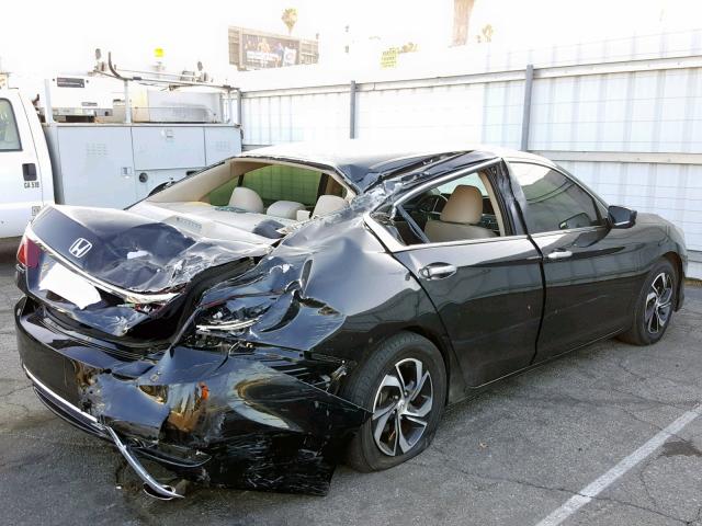 1HGCR2F35GA165452 - 2016 HONDA ACCORD LX BLACK photo 4