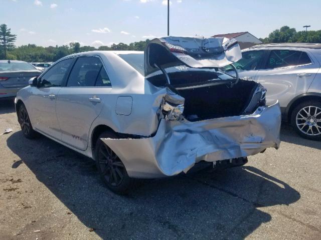 4T4BF1FK4CR224702 - 2012 TOYOTA CAMRY BASE SILVER photo 3