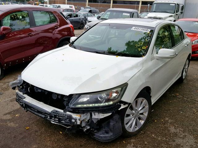 1HGCR3F80DA022728 - 2013 HONDA ACCORD EXL WHITE photo 2