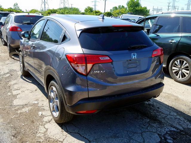 3CZRU6H54HM727367 - 2017 HONDA HR-V EX GRAY photo 3