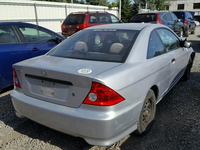 1HGEM22174L066062 - 2004 HONDA CIVIC DX V SILVER photo 4